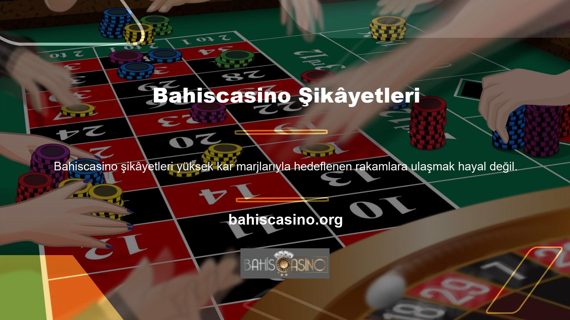 Bahiscasino, hiçbir saygın web sitesinde bulamayacağınız zengin oyun içeriği ve tatmin edici ödüller sunduğu için hiçbir şikâyeti kabul etmeyen bir web sitesidir
